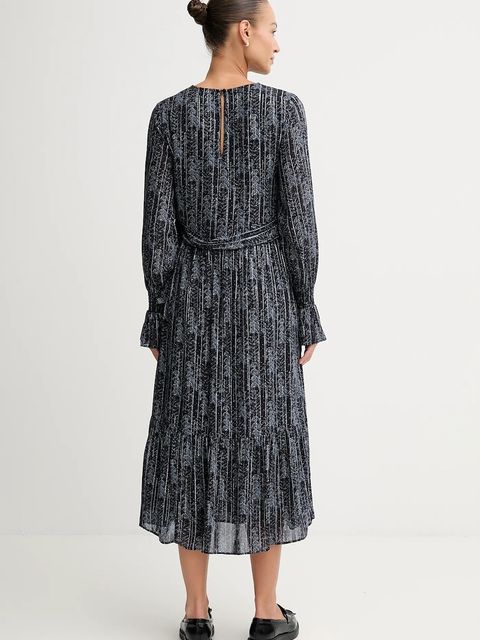 Pepe Jeans sukienka kolor granatowy maxi rozkloszowana PL9537722