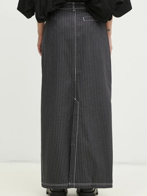 adidas Originals spódnica bawełniana Aop Maxi Skirt kolor szary maxi prosta JJ3142