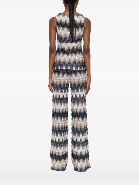 Missoni chevron-pattern twist-detail top - Blue