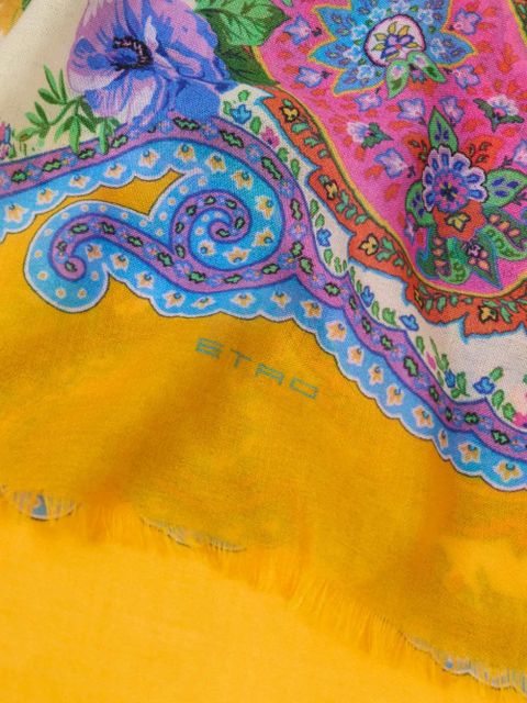 ETRO floral-paisley shawl - Yellow - zdjęcie produktu nr 2