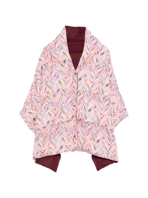 Missoni chevron-print padded cape - Neutrals - zdjęcie produktu nr 1