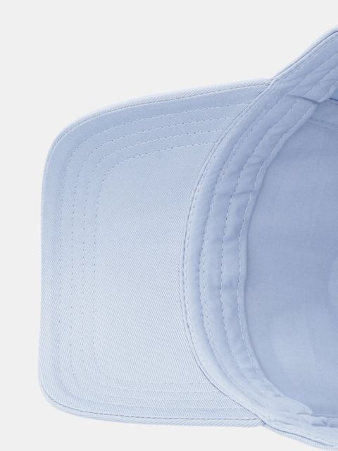 HUGO czapka z daszkiem bawełniana Cara kolor niebieski z aplikacją 50519255