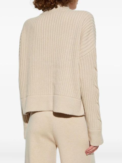 Max Mara cable-knit ribbed cardigan - Neutrals