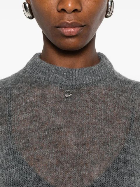 Coperni logo-embellished crew-neck sweater - Grey