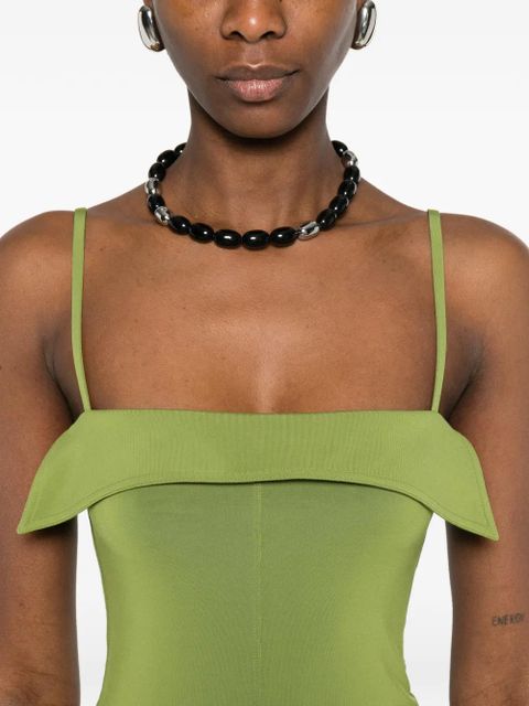 Nanushka Marinie square-neck top - Green