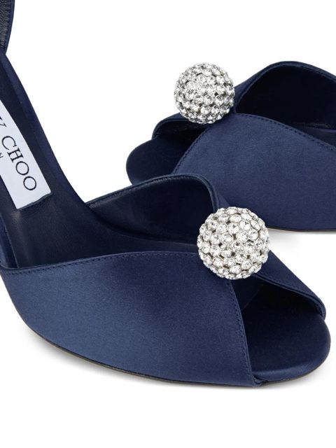 Jimmy Choo Sacora 85 crystal-embellished sandals - Blue