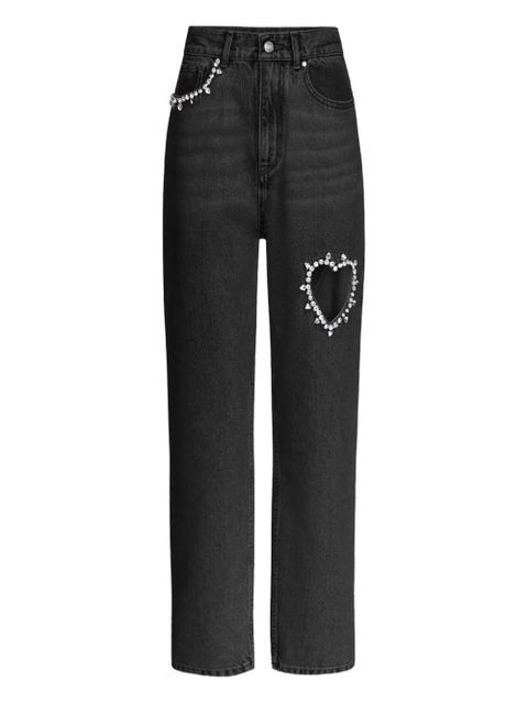 AREA crystal-heart jeans - Black - zdjęcie produktu nr 1