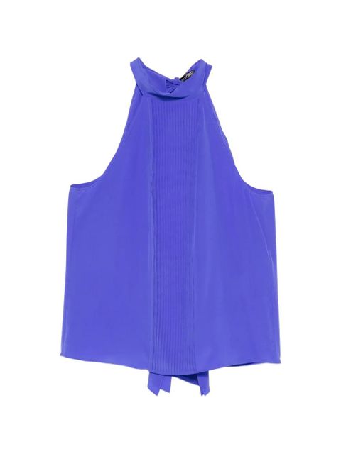 TOM FORD pleated tie neck top - Purple - zdjęcie produktu nr 1