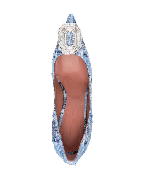 Amina Muaddi 90mm Camelia pumps - Blue