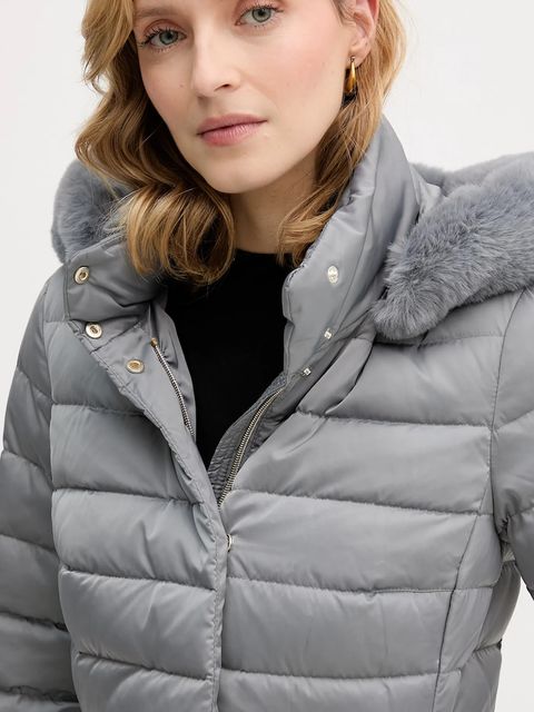 Geox kurtka puchowa BETTANIE kolor szary zimowa W5626H T3122