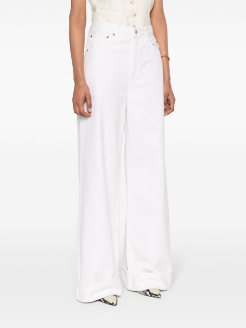 AGOLDE Dame high-rise wide leg jeans - Neutrals