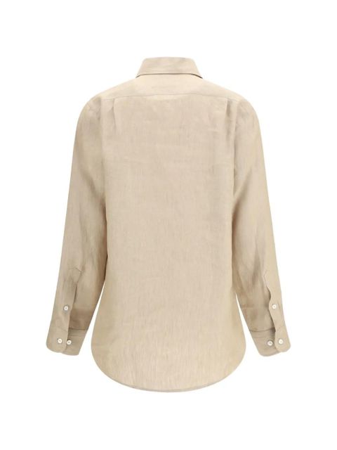 Loro Piana André chest-pocket linen shirt - Neutrals
