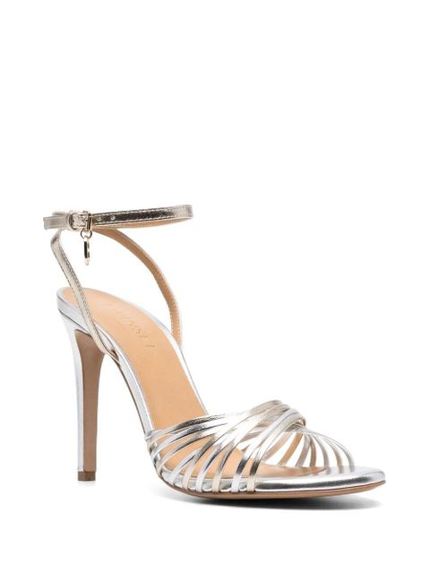 TWINSET metallic-effect calf-leather sandals - Silver - zdjęcie produktu nr 2
