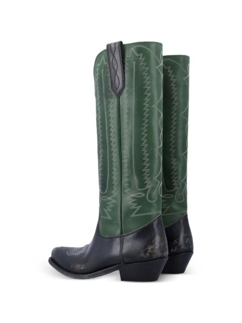 Golden Goose Wish Star leather boots - Green