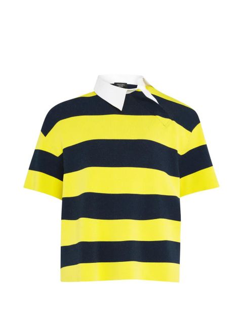 A.W.A.K.E. Mode striped polo top - Yellow - zdjęcie produktu nr 1