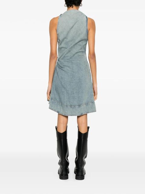 Alexander McQueen draped sleeveless midi dress - Blue