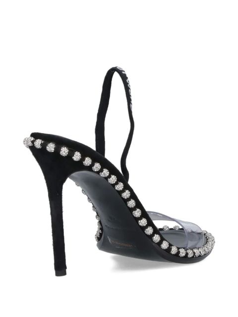 Alexander Wang 105mm Nova rhinestone-embellished heeled pumps - Black