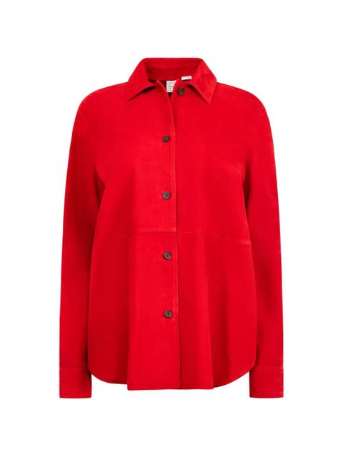 TOTEME buttoned suede overshirt - Red - zdjęcie produktu nr 1