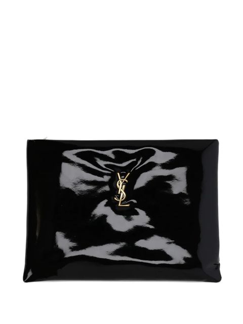 Saint Laurent logo-detail clutch bag - Black - zdjęcie produktu nr 1