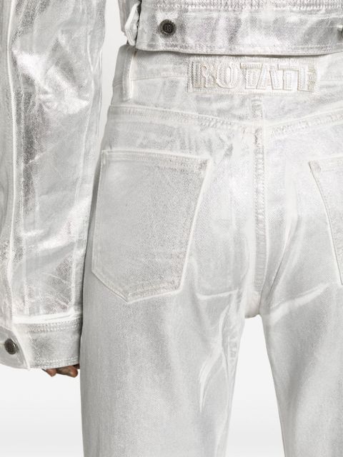 ROTATE BIRGER CHRISTENSEN metallic straight-leg jeans - Silver