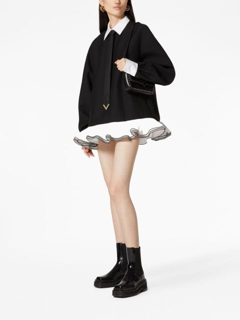 Valentino Garavani Rockstud23 E/W leather shoulder bag - Black