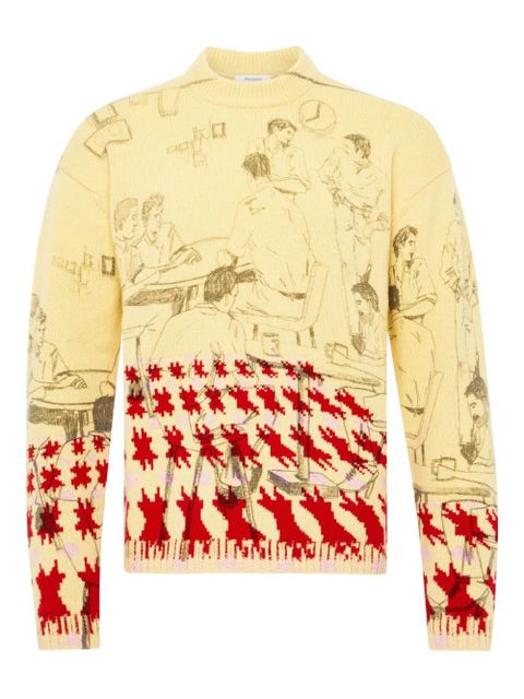 JW Anderson patterned-intarsia jumper - Yellow - zdjęcie produktu nr 1