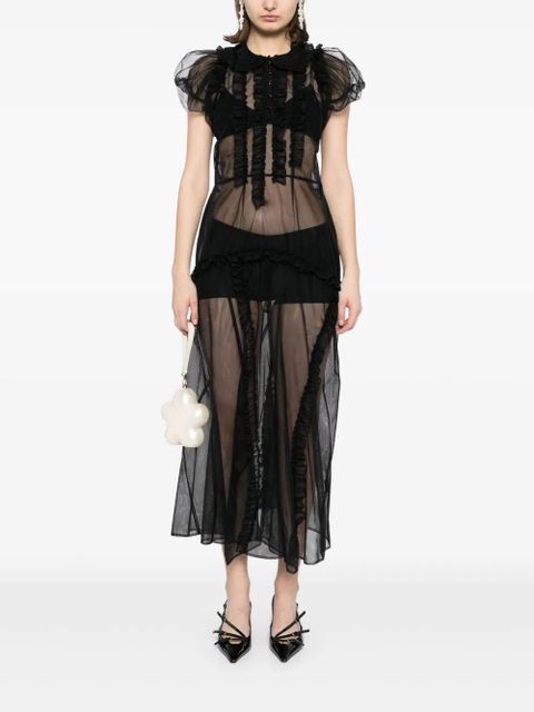 Simone Rocha ballet tutu hem dress - Black