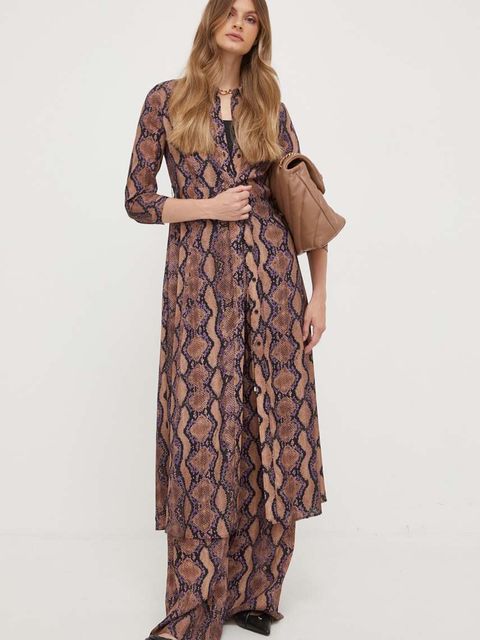 Pinko torebka skórzana kolor brązowy 100037.A0F2