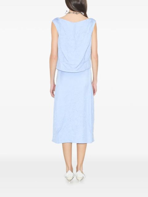 Tory Burch crinkled viscose skirt - Blue