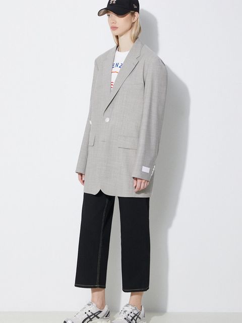 Kenzo marynarka wełniana Solid Kimono Blazer - zdjęcie produktu nr 1