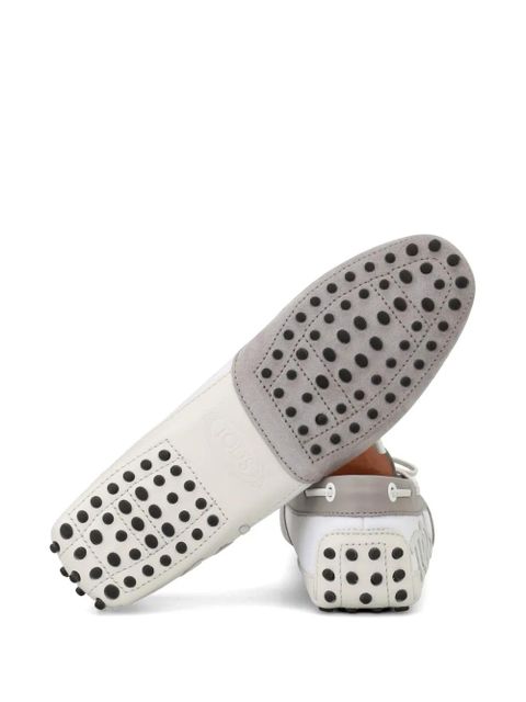 Tod's tie-detail loafers - Grey