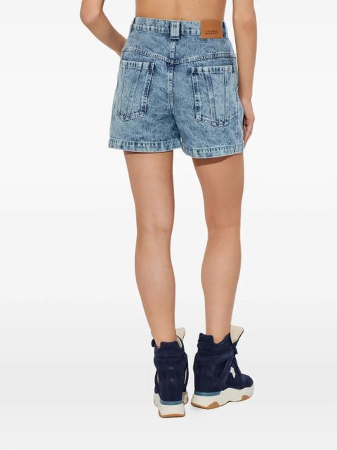 MARANT ÉTOILE Joely denim panelled shorts - Blue