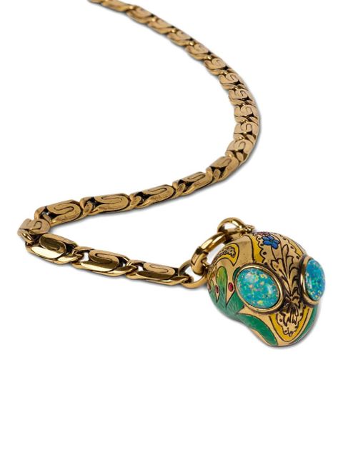 ETRO alien-head curb-chain necklace - Gold