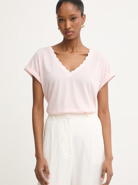 Morgan T-shirt basic damski z wiskozą - zdjęcie produktu nr 2