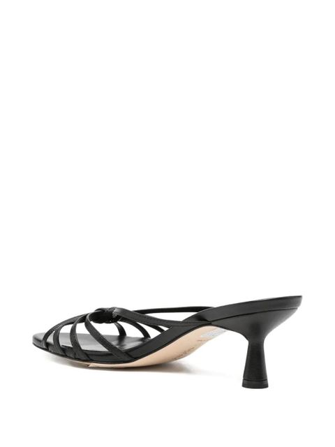 Aeyde knotted-strap leather sandals - Black