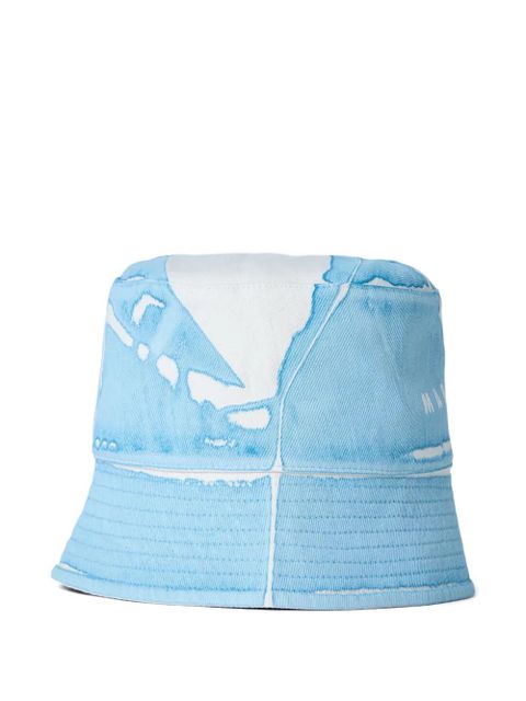 Marni logo-motif bucket hat - Blue