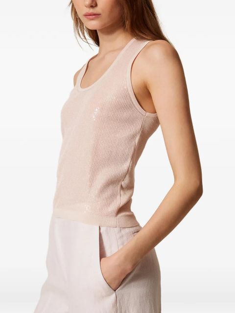 TWINSET sequined top - Pink