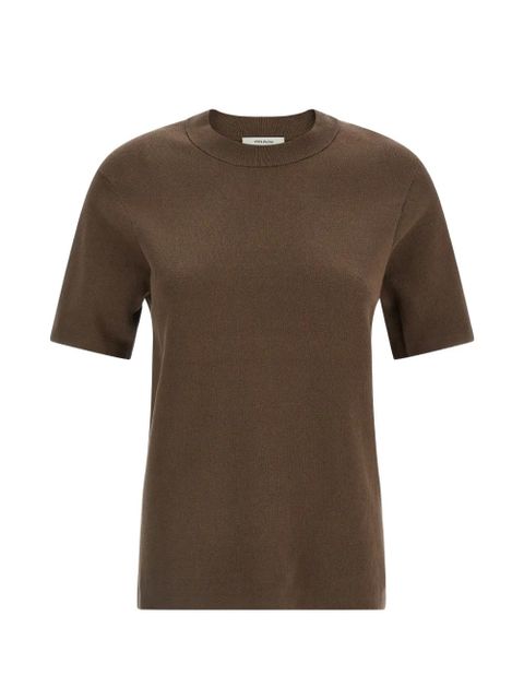 ENTIRE STUDIOS mercerized crew neck T-shirt - Brown - zdjęcie produktu nr 1