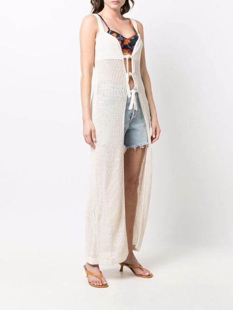 Nanushka long sleeveless knit vest - Neutrals