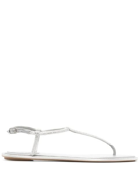 René Caovilla crystal-embellished sandals - Grey - zdjęcie produktu nr 1