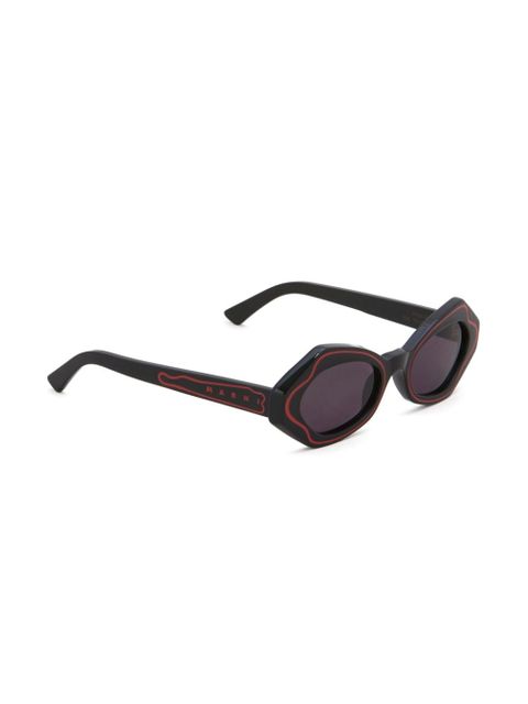 Marni Eyewear geometric-frame tinted sunglasses - Black - zdjęcie produktu nr 2