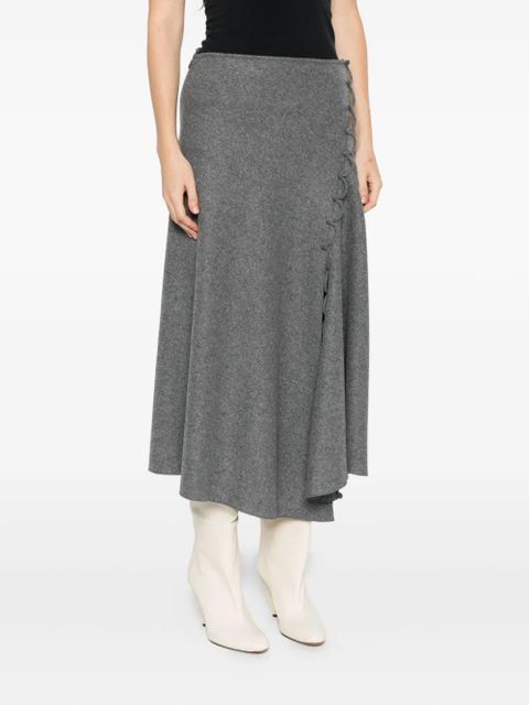 Victoria Beckham scalloped asymmetric skirt - Grey