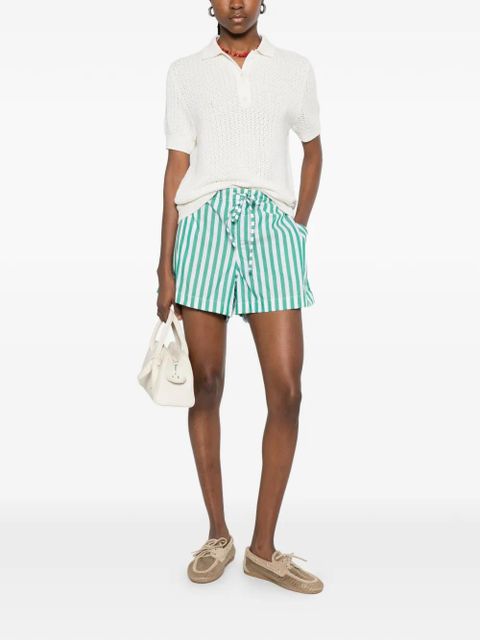 Hunza G drawstring striped shorts - Green - zdjęcie produktu nr 2