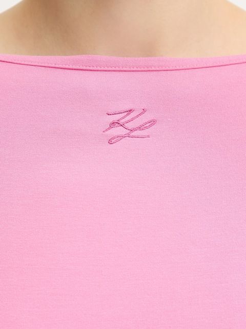 Karl Lagerfeld longsleeve kolor różowy A4W17045