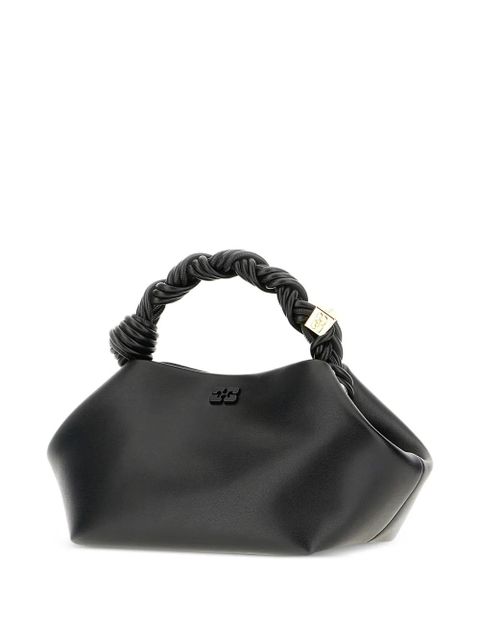 GANNI small Bou twisted-handle tote bag - Black