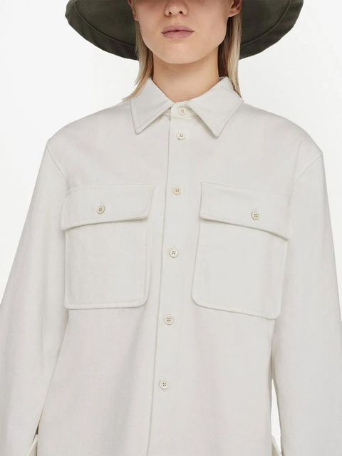 Jil Sander classic-collar cotton shirt - White - zdjęcie produktu nr 2