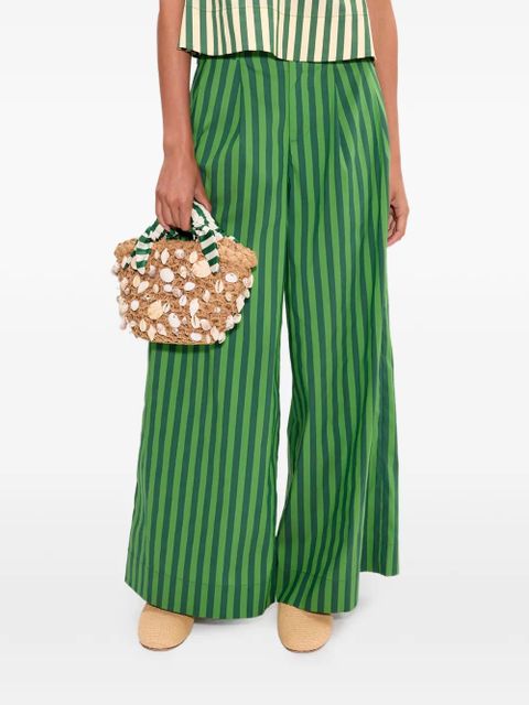 Simon Miller Thorne stripe-print cotton trousers - Green - zdjęcie produktu nr 1