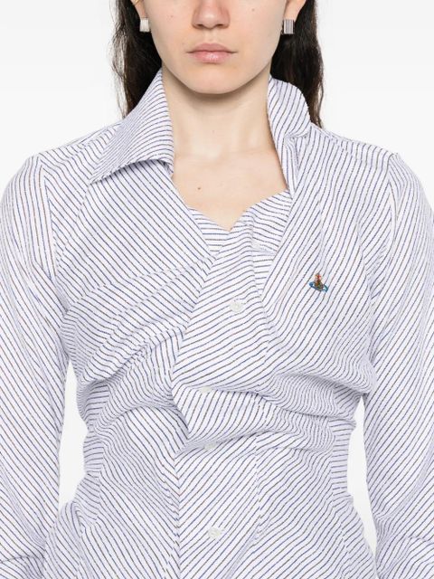 Vivienne Westwood Drunken striped shirt - White