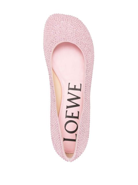 LOEWE Toy rhinestoned ballerina shoes - Pink