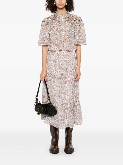 MARANT ÉTOILE Diya midi skirt - Neutrals - zdjęcie produktu nr 2